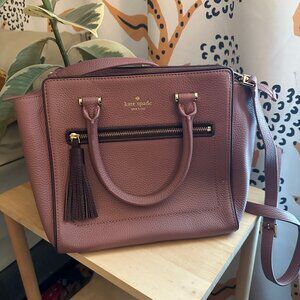 Dark Purple Leather Kate Spade Bag